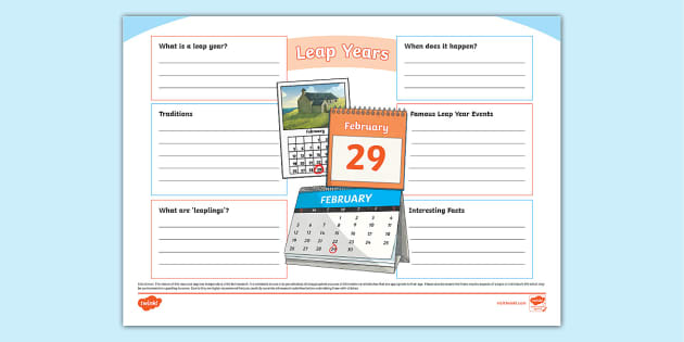 Leap Year Fact File Template Teacher Made Twinkl