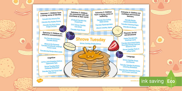 Shrove Tuesday Topic Planner Educational Planner Twinkl