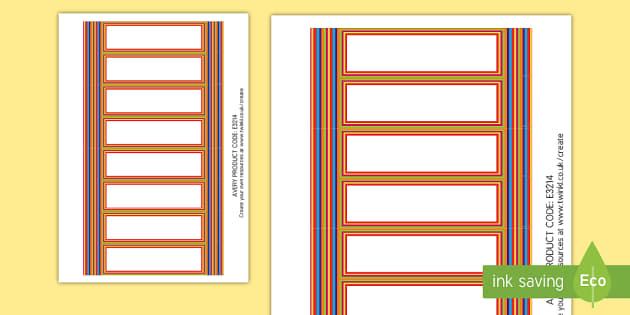 Rainbow Themed Gratnells Tray Labels Professor Feito