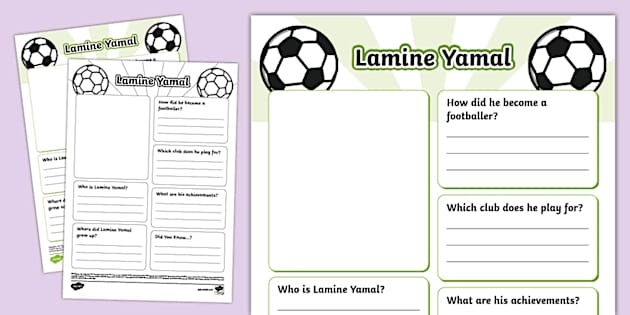 Lamine Yamal KS1 Fact File Template Teacher Made Twinkl