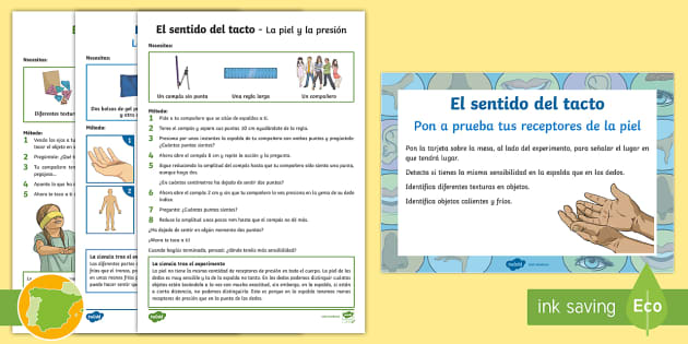 Pack De Experimentos El Tacto L Insegnante Ha Fatto