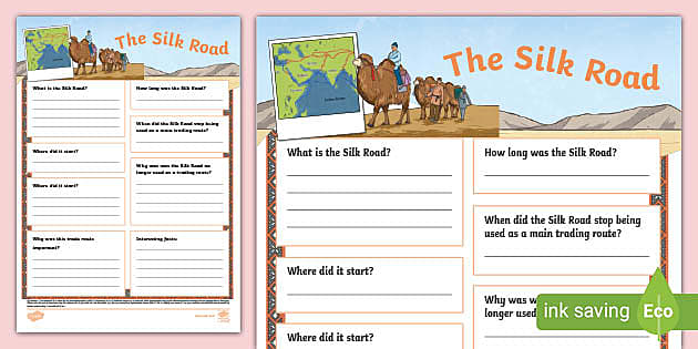 The Silk Road Fact File Template Teacher Made Twinkl