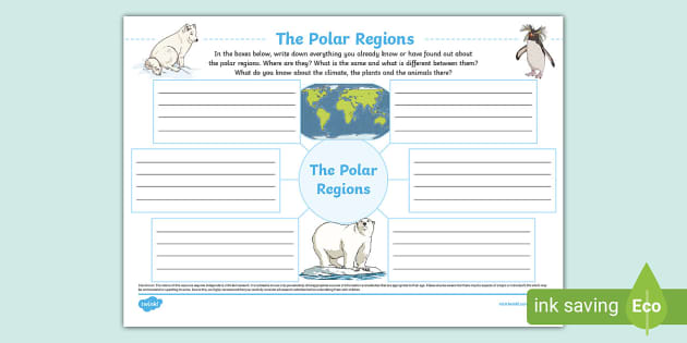 The Polar Regions Mind Map The Polar Regions Twinkl