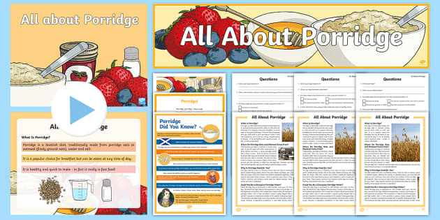 All About Porridge Resource Pack Hecho Por Educadores