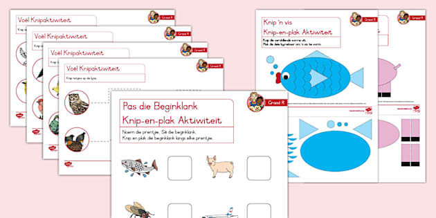 Graad R Klanke Knip En Plak Aktiwiteite V Twinkl