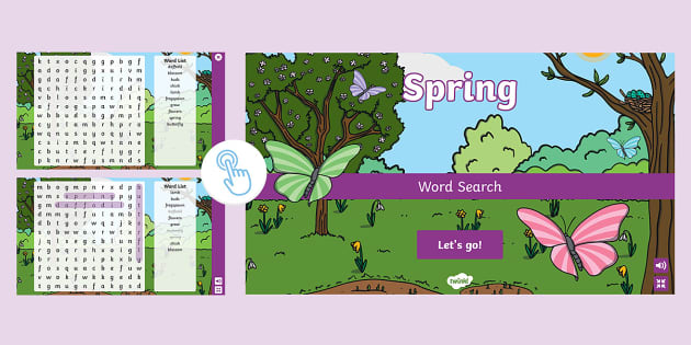 Spring Interactive Word Search Hecho Por Educadores