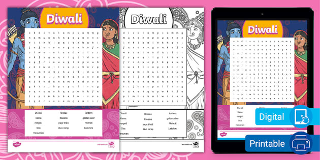 Diwali Word Search For Rd Th Grade Teacher Made Twinkl