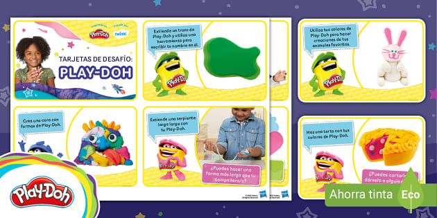 FREE Play Doh Tarjetas de desafío teacher made