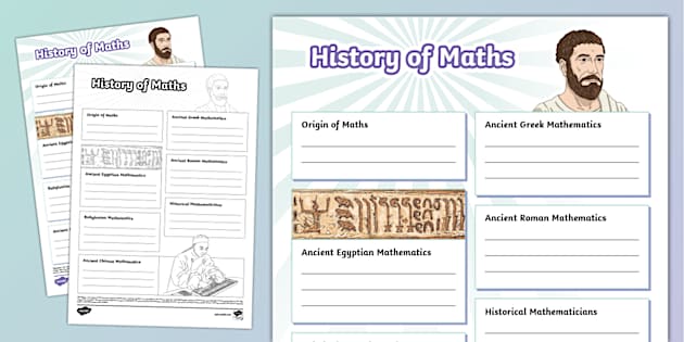 History Of Maths Fact File Template Lehrer Gemacht