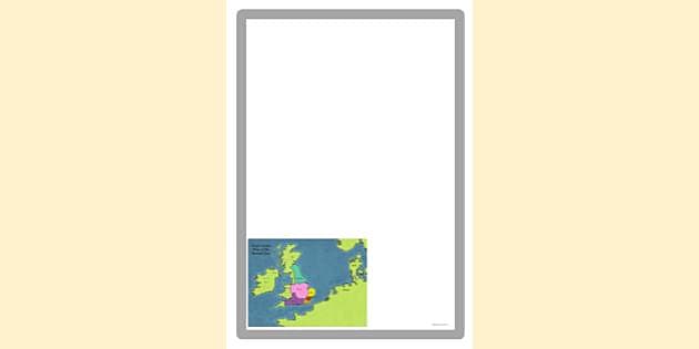 FREE Simple Anglo Saxon Map Of The British Isles Borders Twinkl