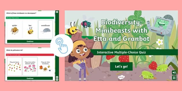 Biodiversity Minibeasts With Etta And Granbot Quiz Twinkl