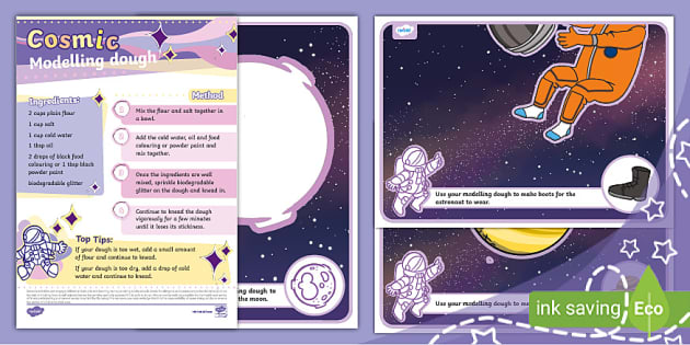 Space Modelling Dough Recipe And Activity Pack Twinkl