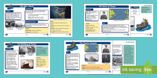 KS1 Titanic Fact File Pack Differentiated Teacher Made