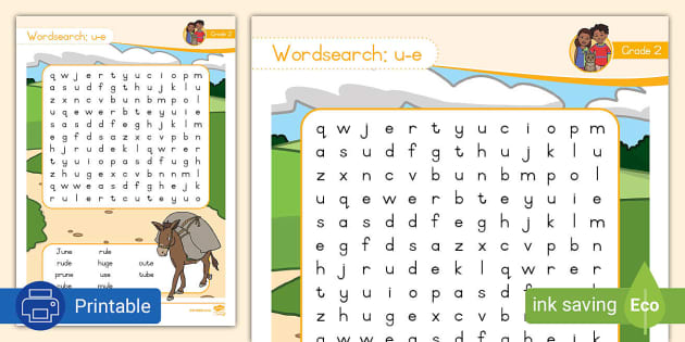 Grade Phonics U E Wordsearch L Enseignant A Fait