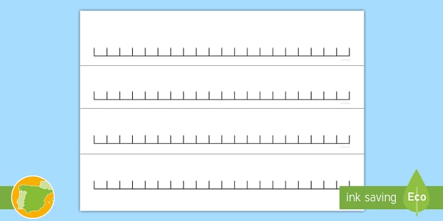 Recta numérica en blanco del 0 al 20 teacher made