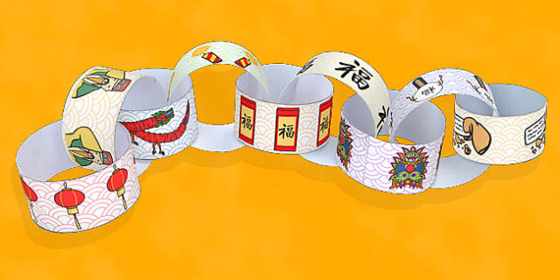 Chinese New Year Paper Chain L Insegnante Ha Fatto