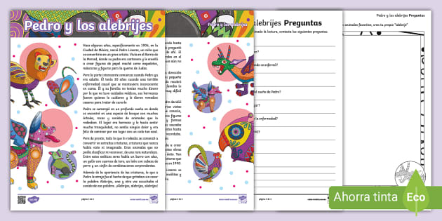 Lectura Pedro Y Los Alebrijes Hecho Por Educadores