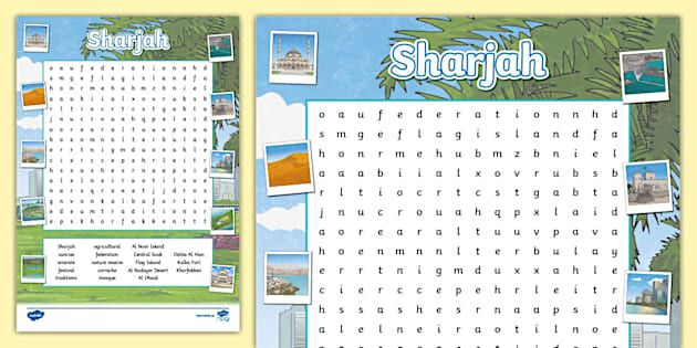 Sharjah Word Search L Enseignant A Fait Twinkl