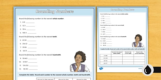 Round Decimals To The Nearest Tenth Hundredth Or Whole Number Activity