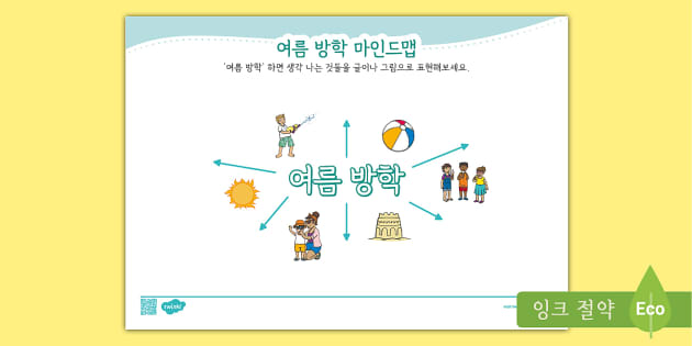 여름방학 마인드맵 Summer Vacation Mind Map Twinkl