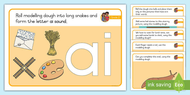 Grade 2 Phonics Ai Modelling Dough Playmats Profesor Hizo