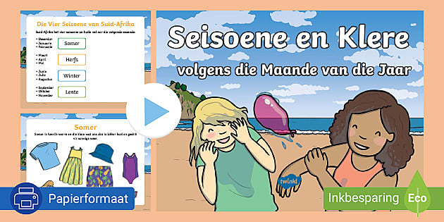 Seisoene Met Maande En Klere Powerpoint Teacher Made