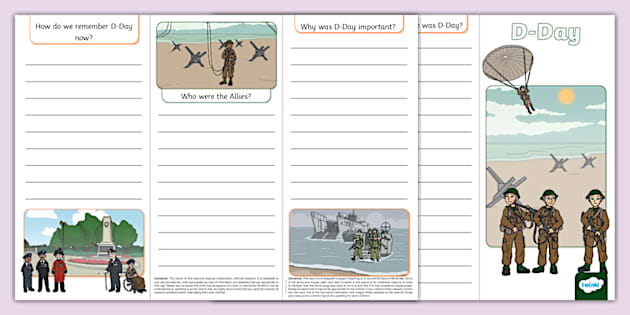 KS1 D Day Leaflet Template Lehrer Gemacht Twinkl