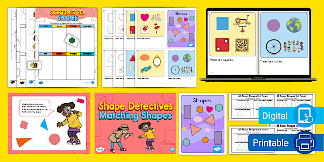 All About Shapes Lesson Pack For PK K Hecho Por Educadores