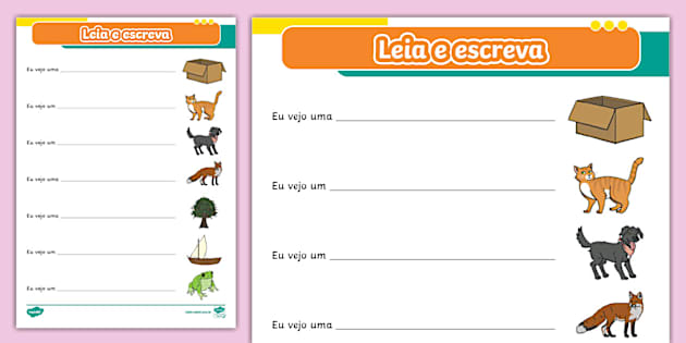 Leia e escreva Atividade de alfabetização teacher made