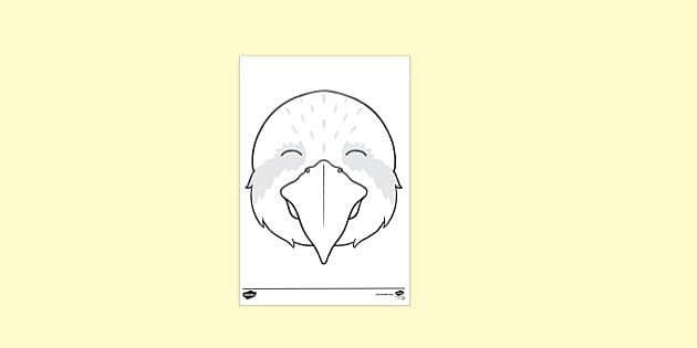 Free Kookaburra Mask Colouring Sheet Colouring Sheets Twinkl