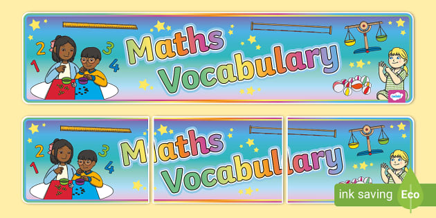 Maths Vocabulary Display Banner Teacher Made Twinkl