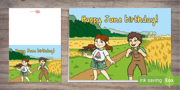 KS1 June Birthday Card Twinkl Party Lehrer Gemacht