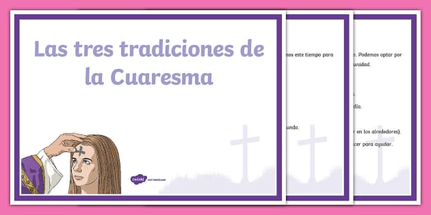 Póster Las tradiciones de la Cuaresma Twinkl