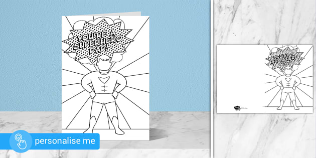 Superhero Father S Day Card Printable Twinkl Party