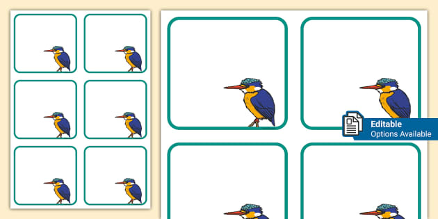 Editable Kingfisher Peg Labels Teacher Made Twinkl