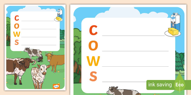 Cows Acrostic Poem Template Professor Feito Twinkl