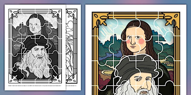 Leonardo Da Vinci Jigsaw Puzzle Teacher Made Twinkl