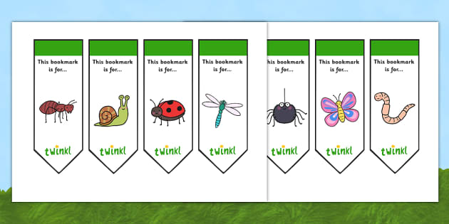 Free Editable Minibeast Bookmarks Hecho Por Educadores