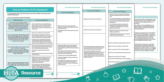 How To Evidence Hlta Standard Hecho Por Educadores