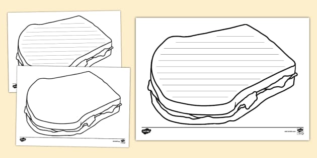 Sandwich Writing Template Professor Feito Twinkl