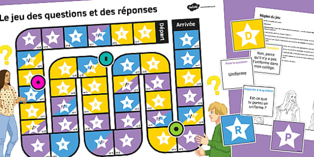 Asking Questions In French Board Game French Twinkl