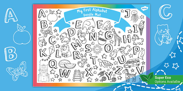 My First Alphabet Doodle Mat Lehrer Gemacht Twinkl