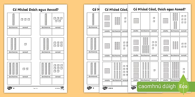 Tens And Ones Worksheet KS1 Gaeilge Professor Feito