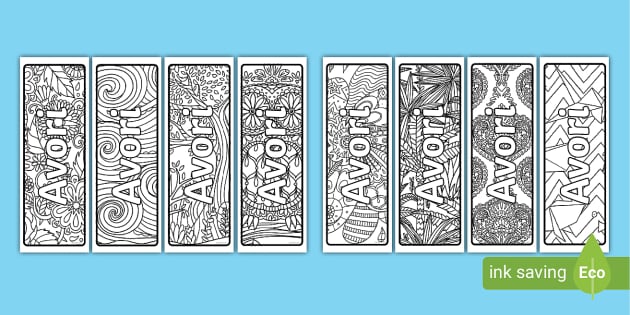 Free Avori Mindfulness Name Colouring Bookmarks Twinkl