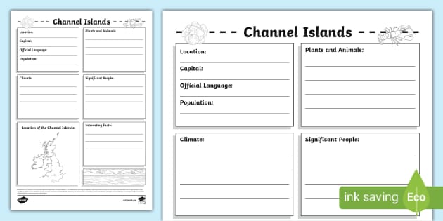 Channel Islands Fact File Template Professor Feito