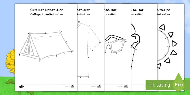 Summer Dot To Dots English Italian Professor Feito