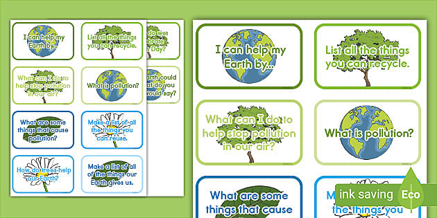 Environmental Primary Writing Prompt Cards Twinkl