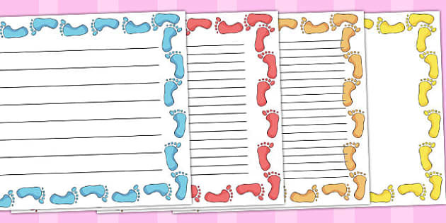 Footprint Page Borders Landscape Teacher Made Twinkl