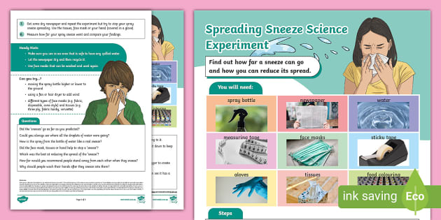 Sneeze Science Experiment Teacher Made Twinkl