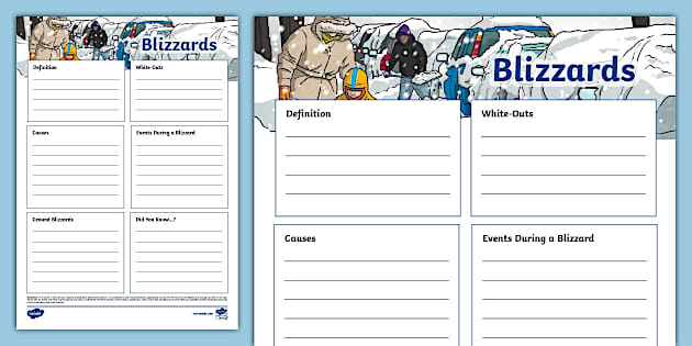 Blizzards Fact File Template Teacher Made Twinkl